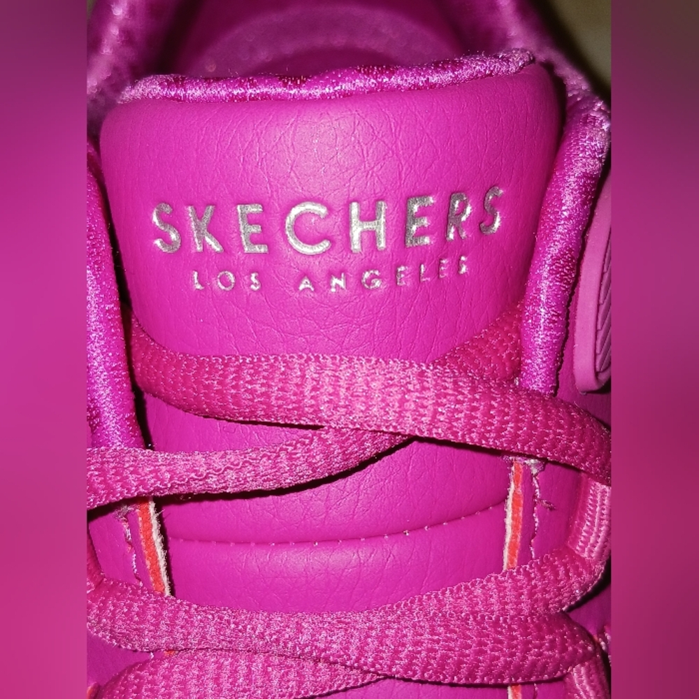 Skechers Street Los Angeles Air Cooled Memory Foam Vegan Fuschia - Picture 15 of 16